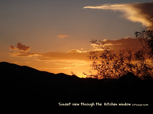 Sunset - kitchen window view