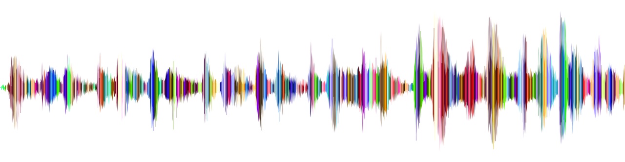 Sound waves in rainbow colors