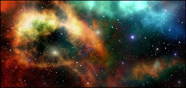 Colorful outer space stars and nebulae